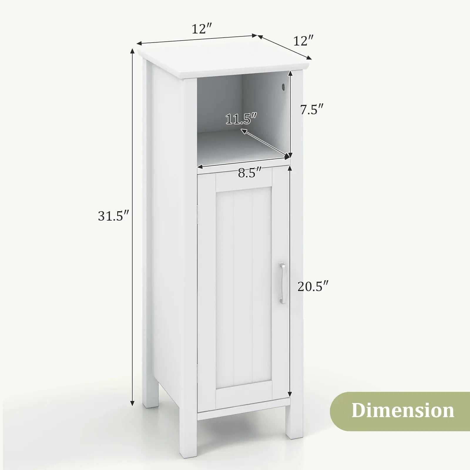 Bathroom Storage Organizer with 2-Tier Cabinet by DirectDeals