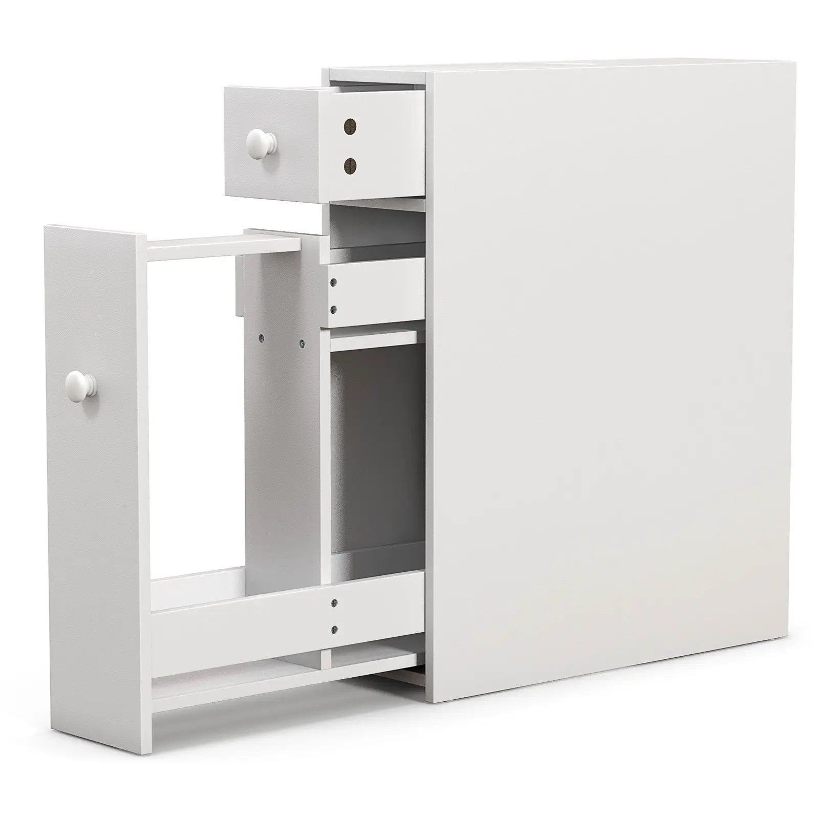 Black Bathroom Cabinet Space Saver Storage Organizer by DirectDeals