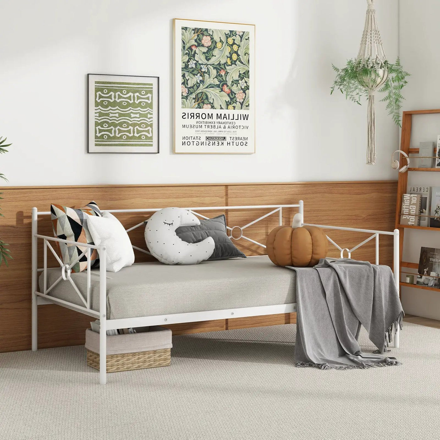Metal Daybed Twin Bed Frame Stable Steel Slats Sofa Bed by DirectDeals