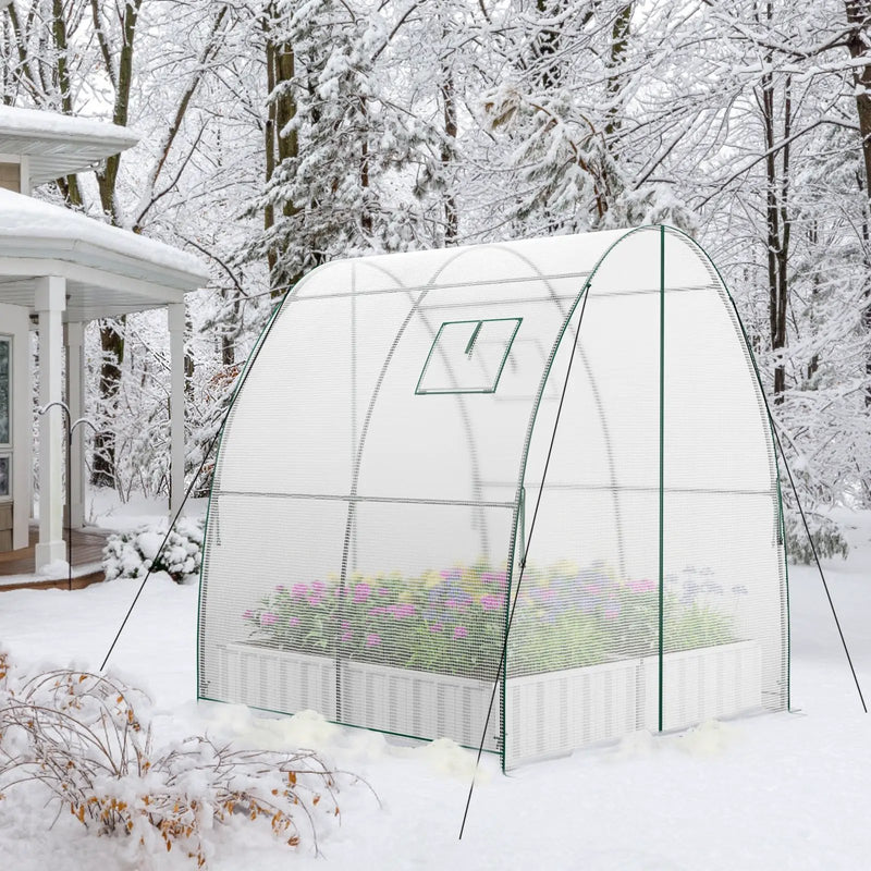 6 x 6 x 6.6 FT Outdoor Wall-in Tunnel Greenhouse by DirectDeals