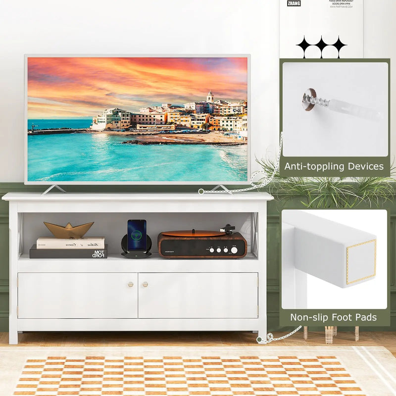 44 Inch Wooden Storage Cabinet TV Stand by DirectDeals