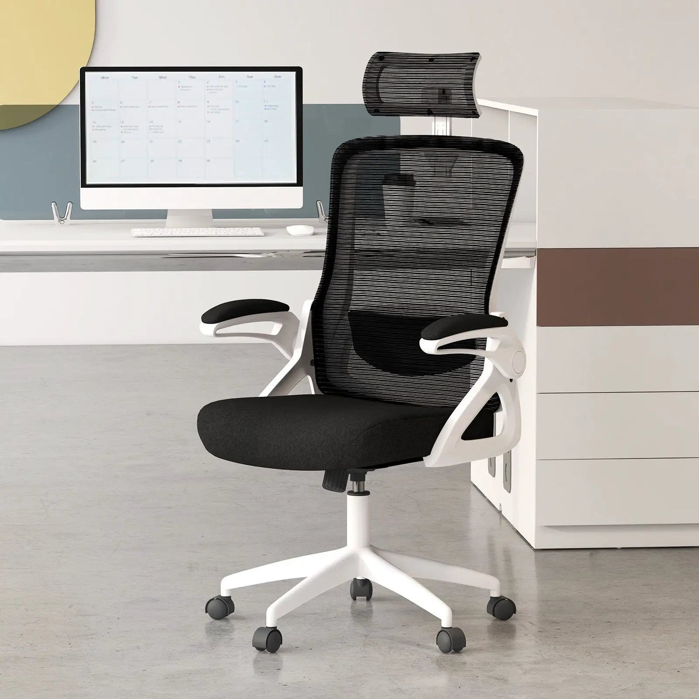 Adjustable Swivel Task Chair Ergonomic Office Chair with Adjustable Lumbar Support by DirectDeals