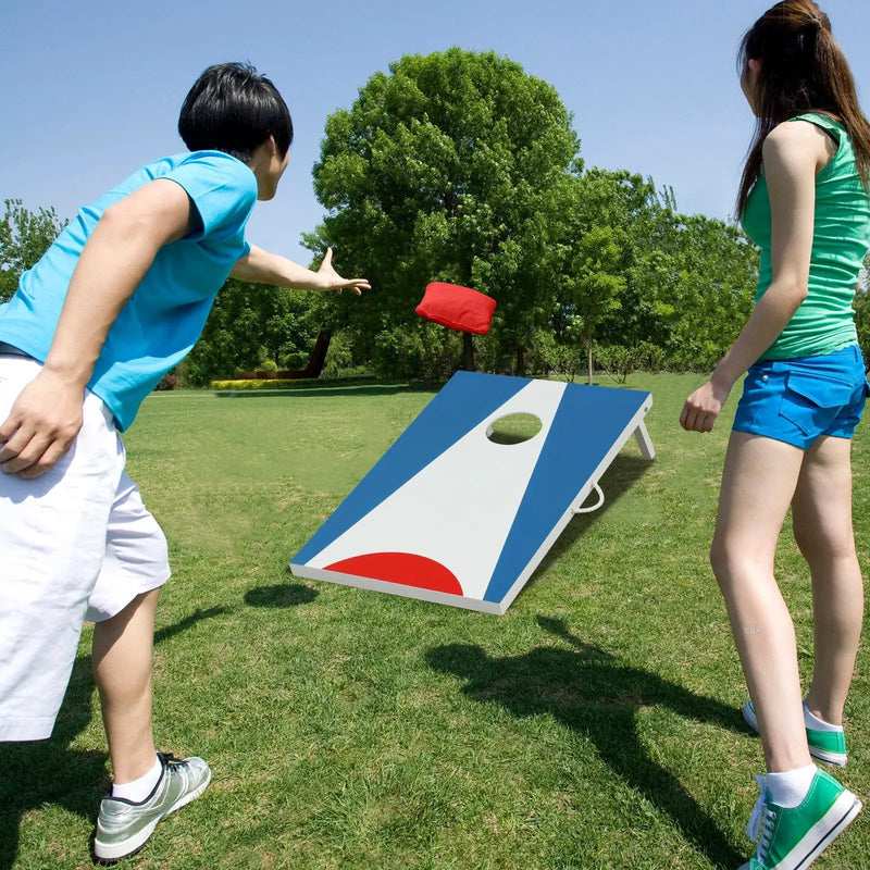 Cornhole Board Set 3x2ft with Bean Bags and Foldable Legs by DirectDeals
