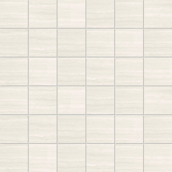Washington White Bullnose Travertine Look Porcelain Moldings 3x24