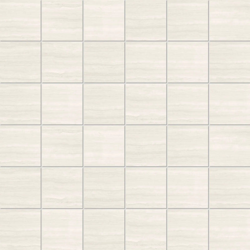 Washington White Mosaic A Travertine Look Porcelain Mosaics 12x12 by landmarkceramics
