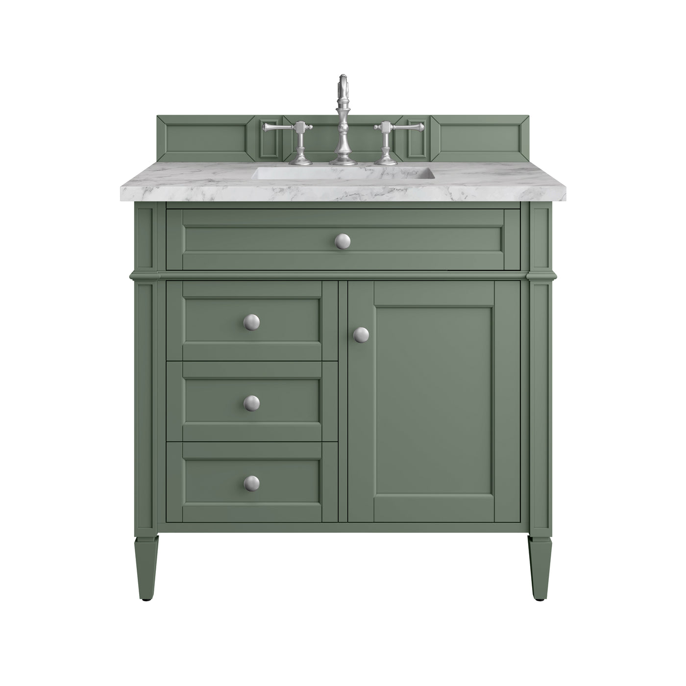 James Martin Brittany 36" Single Bathroom Vanity, Smokey Celadon by James Martin