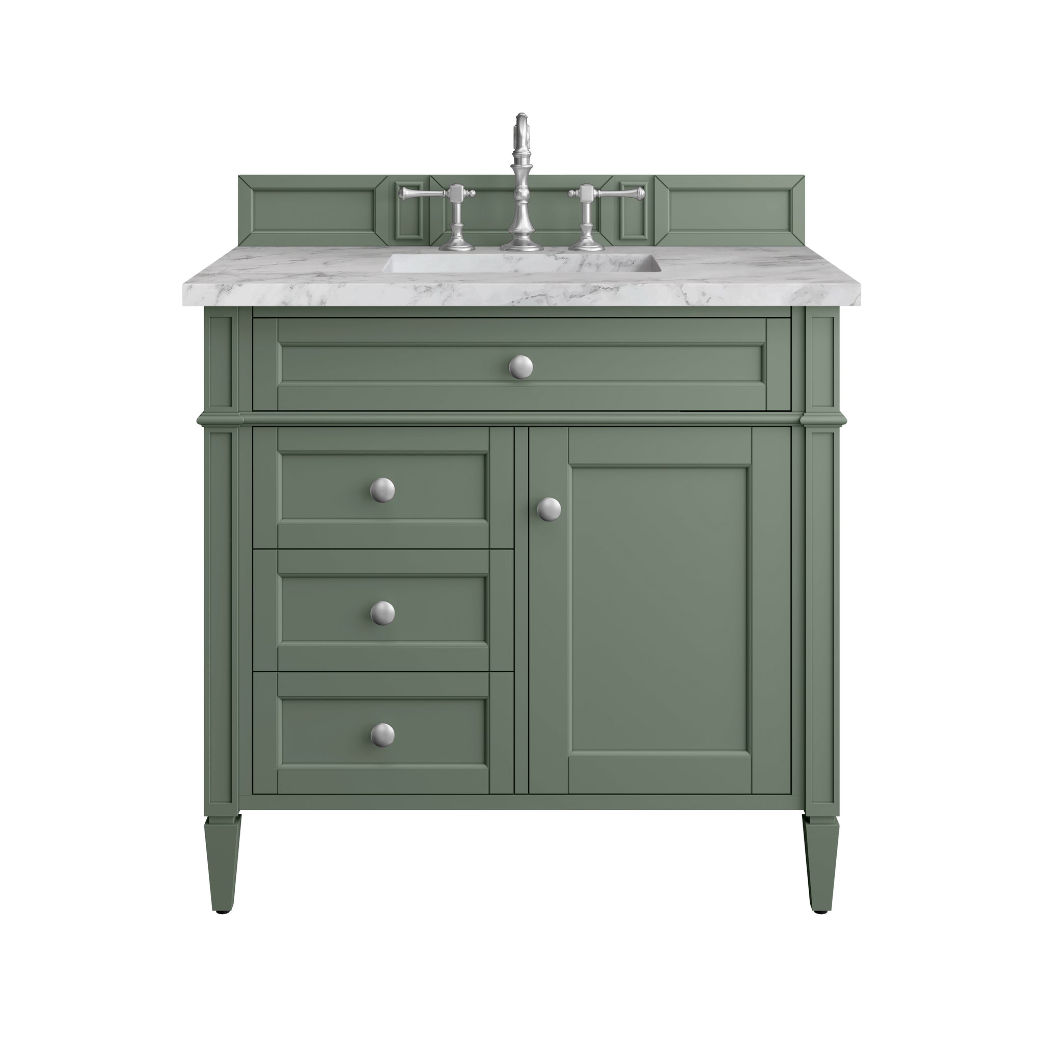 James Martin Brittany 36" Single Bathroom Vanity, Smokey Celadon by James Martin