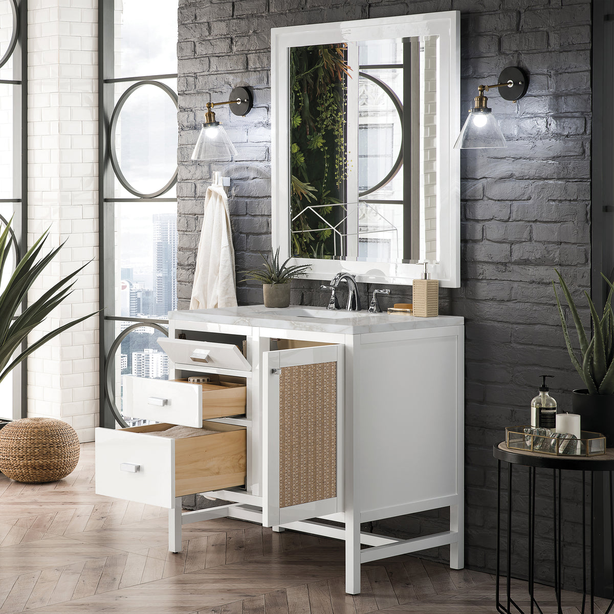 James Martin Addison 36" Single Bathroom Vanity, Glossy White, view 33