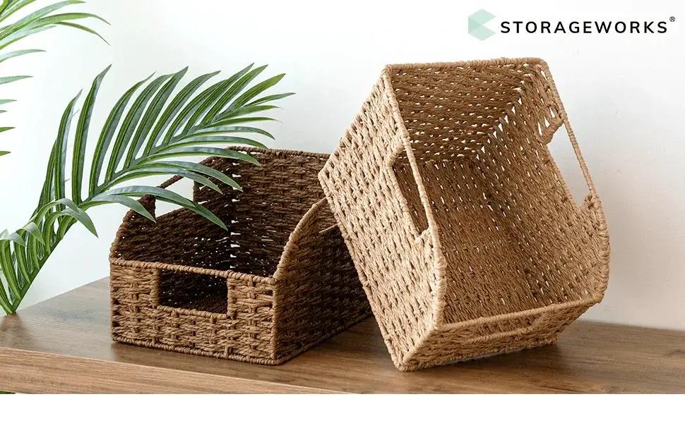 Wicker Baskets - Storage Natural 2 Pack by House Of Avana