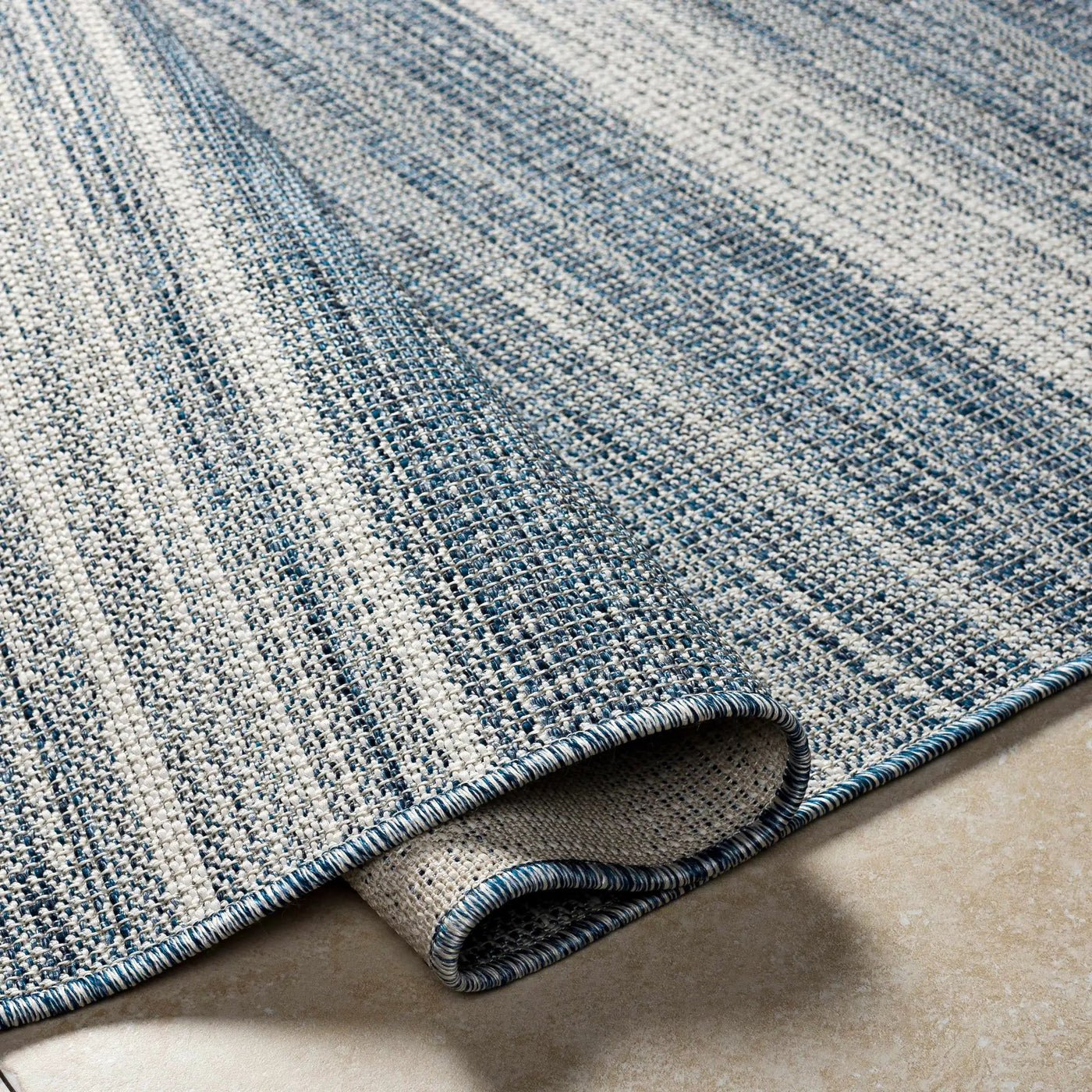 Kris Navy Outdoor Area Rug - Clearance by Boutique Rugs