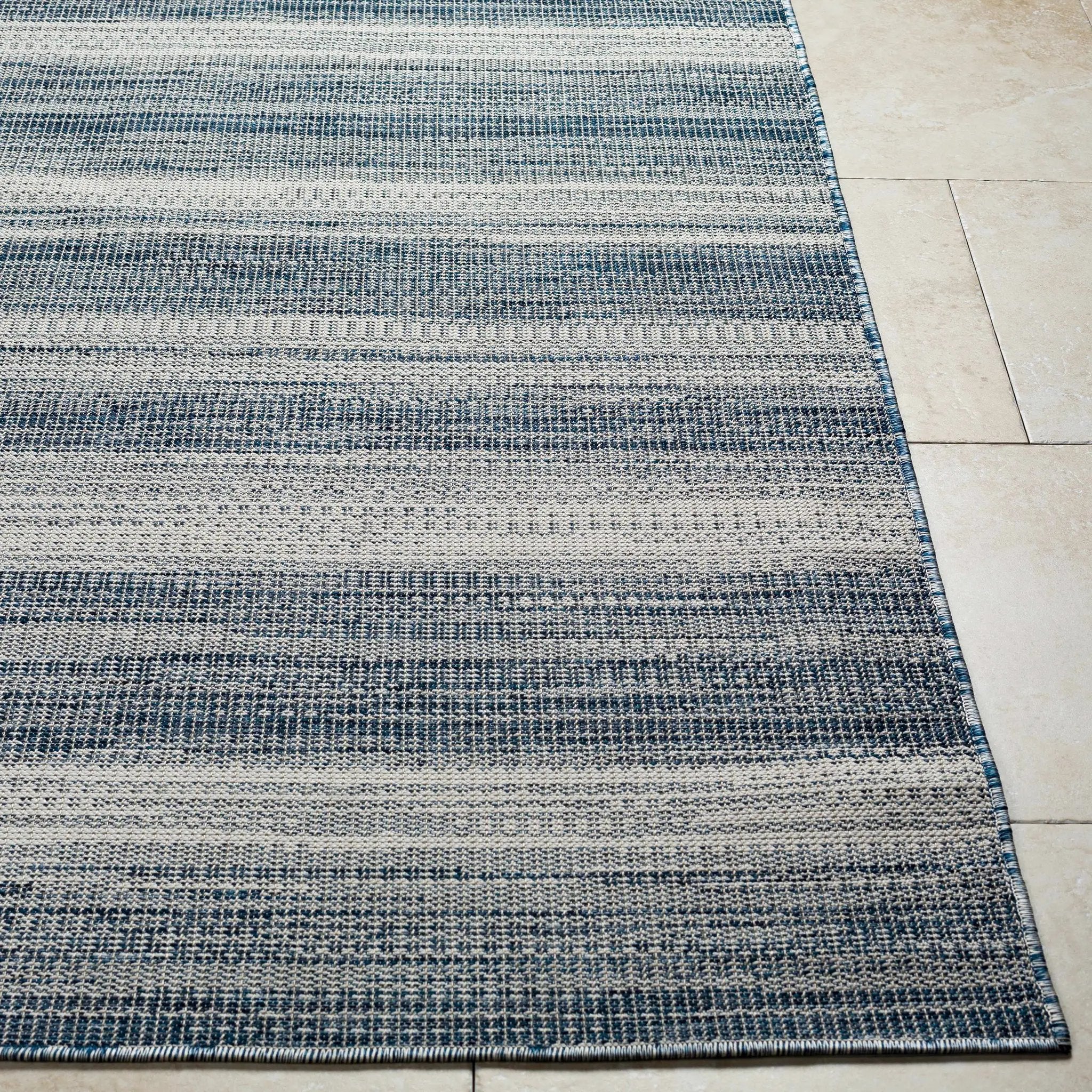 Kris Navy Outdoor Area Rug - Clearance by Boutique Rugs