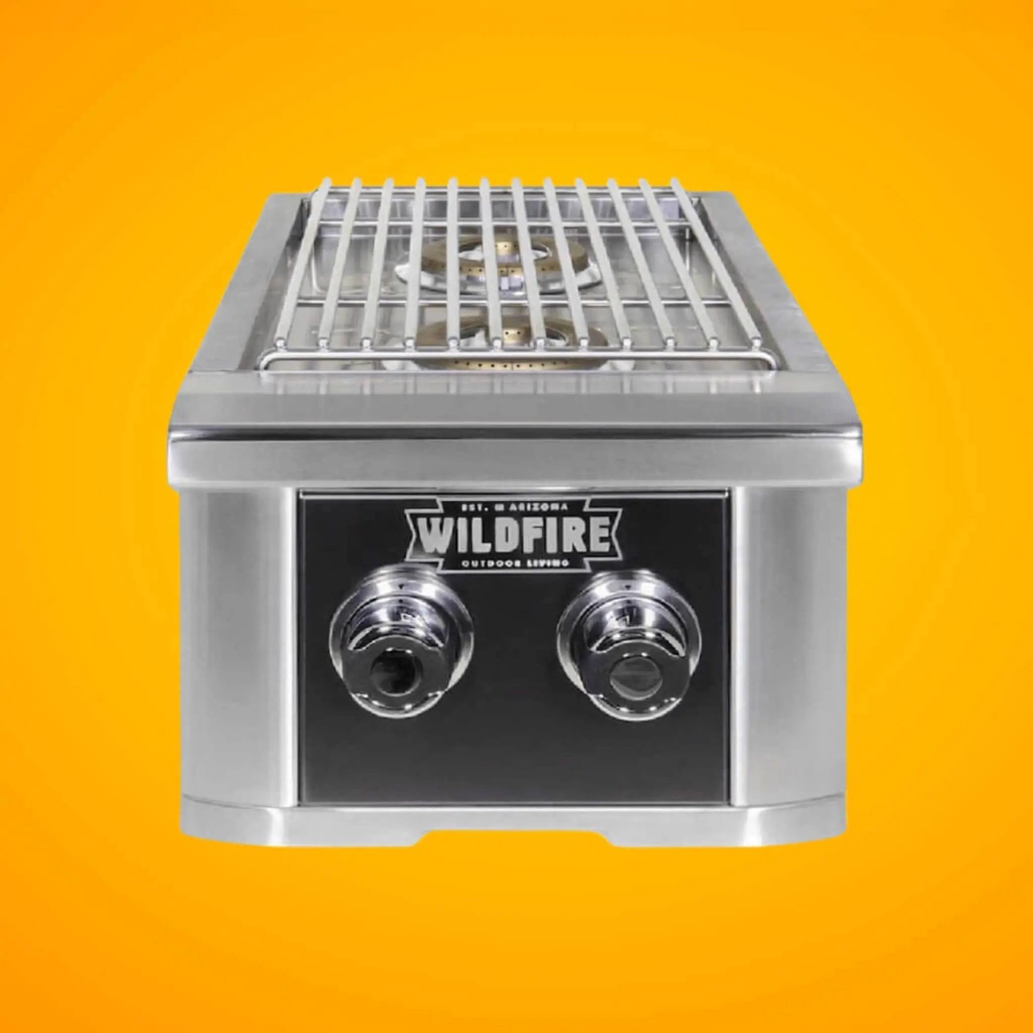 Wildfire Outdoor Living Ranch Pro 14-Inch Stainless Steel Double Side Burner [WFDBLSBRN-BSS/SS] (SAK64352) by SAKSBY WHOLESALE