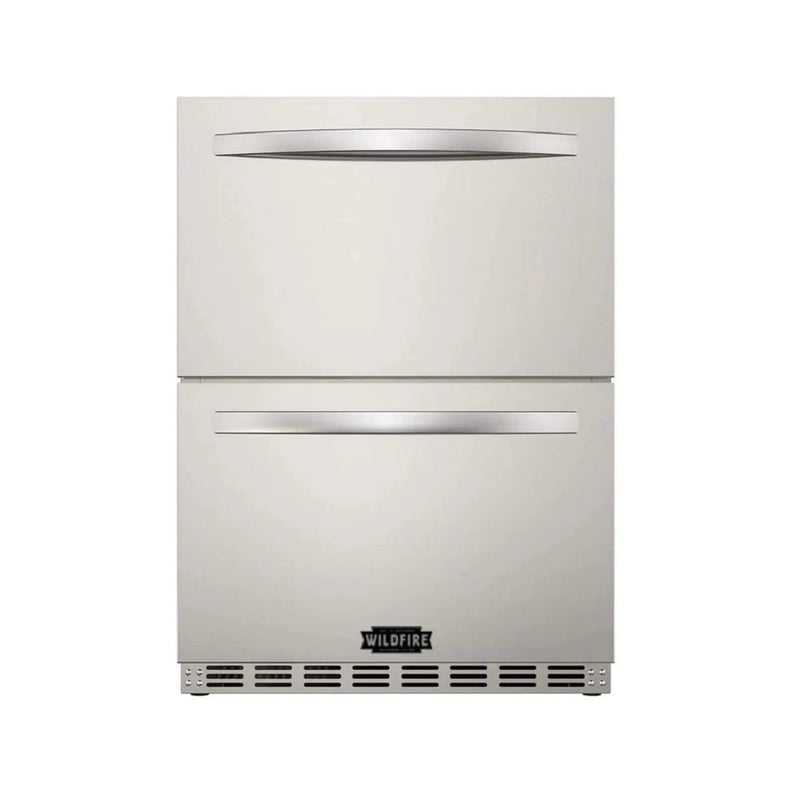 Wildfire Outdoor Living 24-Inch Dual Drawer Door Stainless Steel Outdoor Kitchen Fridge With 5.3 Cubic Feet Capacity [WFRDD24] (SAK50832) by SAKSBY WHOLESALE