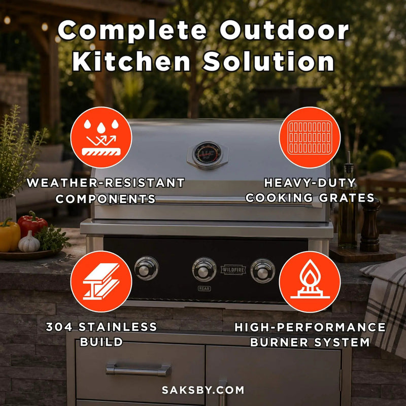 Wildfire Outdoor Living Ranch Pro 30-Inch 304 Stainless Steel Grill [WFPRO30G-BSS/SS] (SAK25374) by SAKSBY WHOLESALE