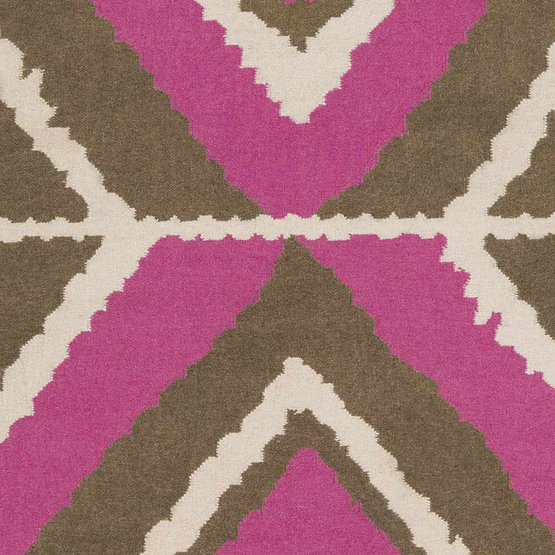 Wiley Magenta&Brown Wool Rug - Clearance by Boutique Rugs