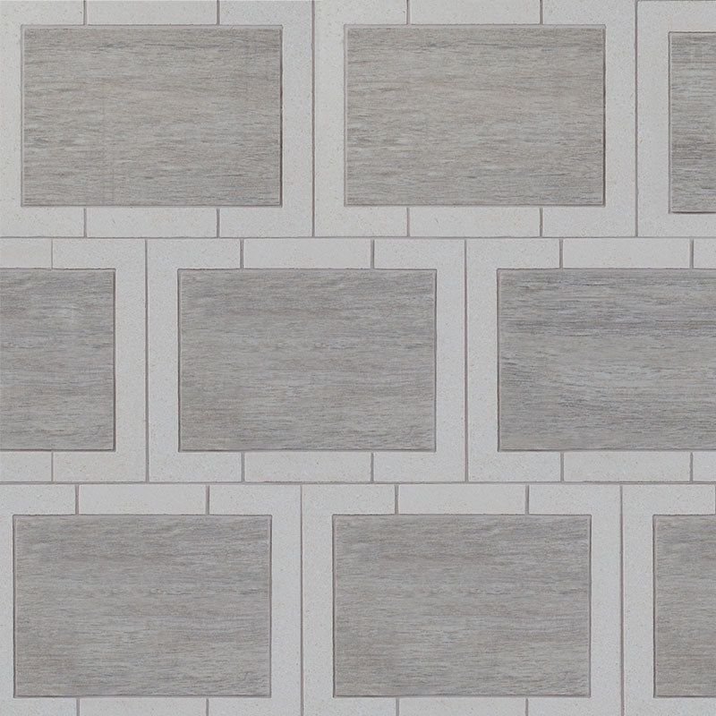 Multicolor Multi Finish Window Small Limestone Waterjet Mosaics 6x4 11/16 Limestone Multi Finish 4x12 Waterjet Mosaics