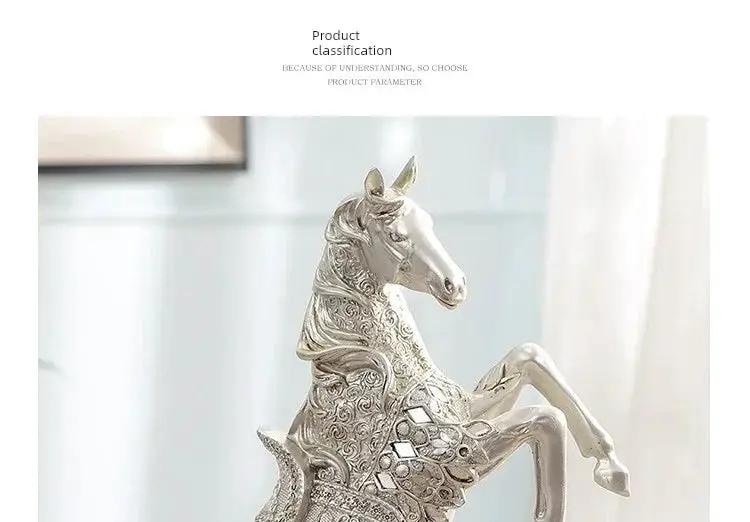 Decorative Horse Wine Bottle Holder Sculpture in Antique Silver by House Of Avana