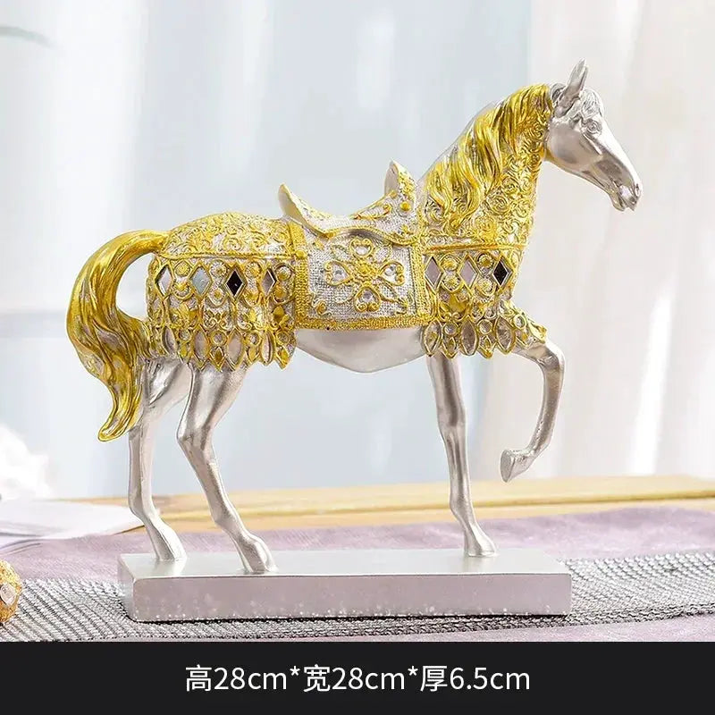 Decorative Horse Wine Bottle Holder Sculpture in Antique Silver by House Of Avana