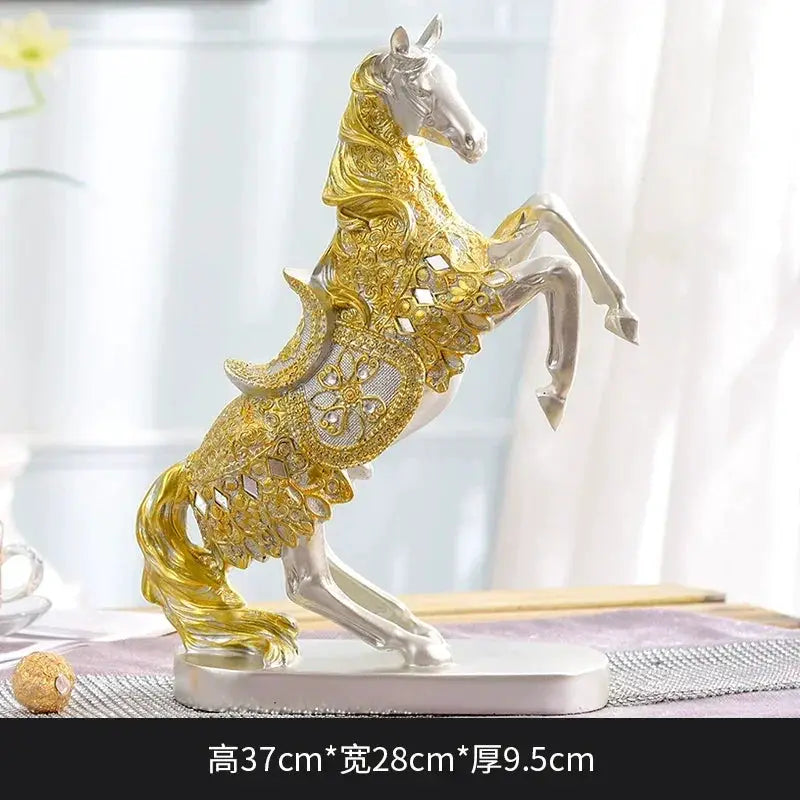 Decorative Horse Wine Bottle Holder Sculpture in Antique Silver by House Of Avana