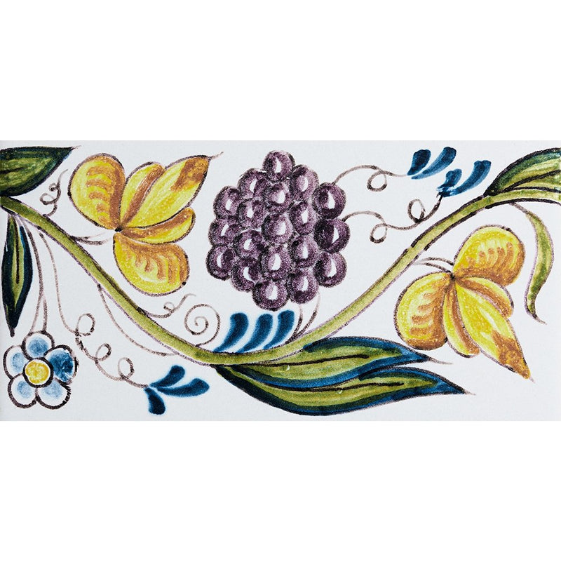 Wine Glazed Delft Ceramic Border Tiles 3x6 Ceramic Glazed 6x6 Border Tiles