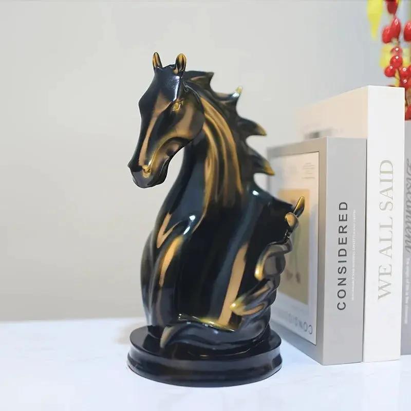 Wine Rack - Modern Horse Head Wooden by House Of Avana