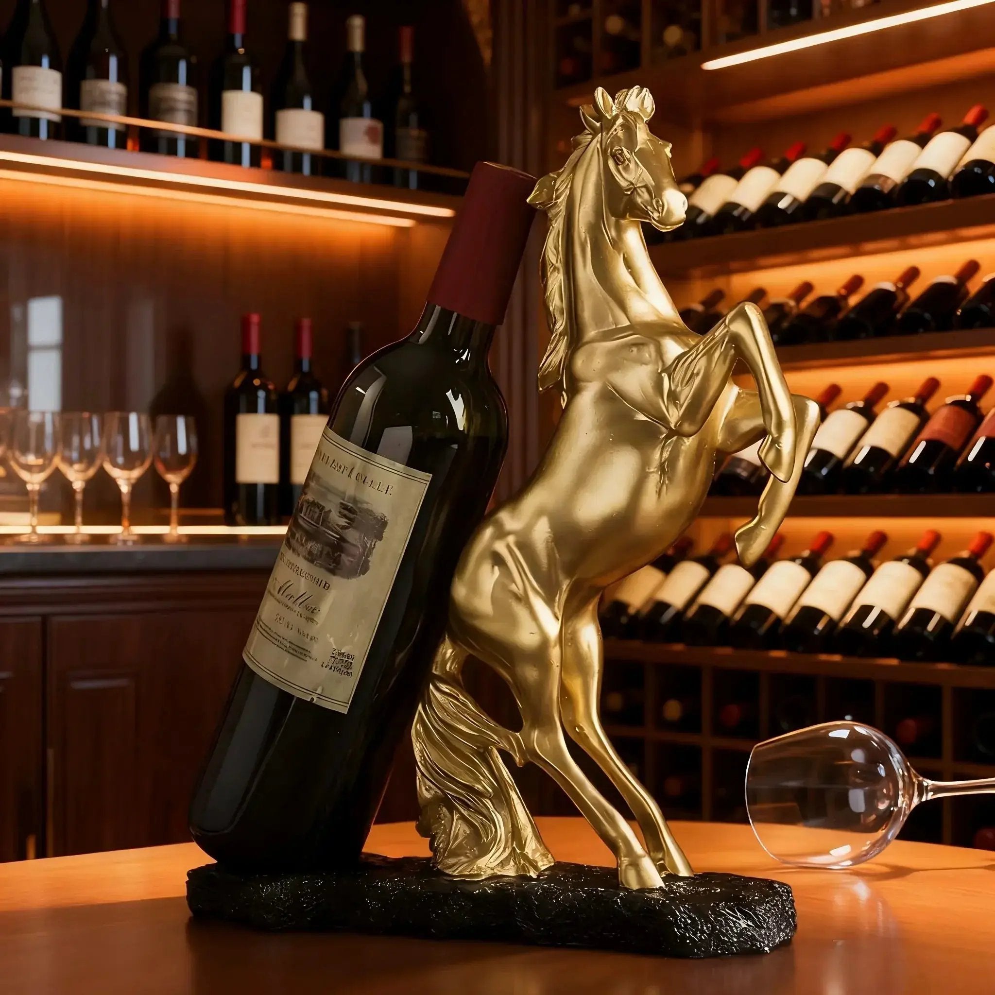 Wine Rack - Vertical Metal Red by House Of Avana