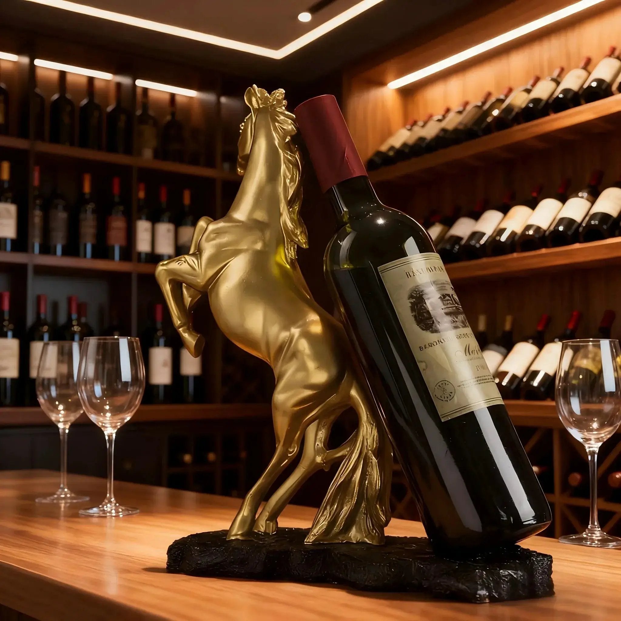 Wine Rack - Vertical Metal Red by House Of Avana