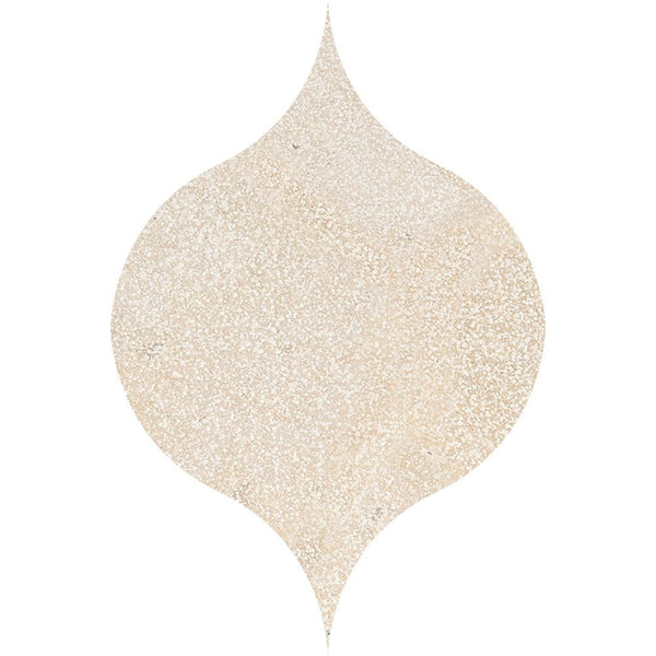 Thala Beige Fine Textured Winter Leaf Limestone Waterjet Mosaics 4 7/8x6 13/16