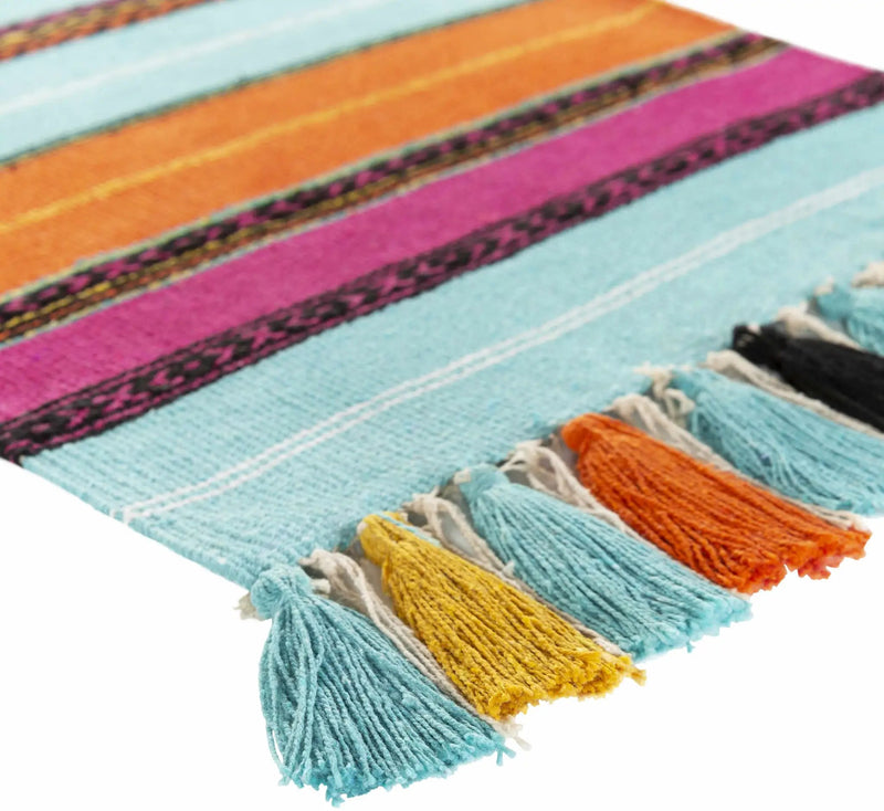 Wiri Multicolor Striped Tassel Wall Hanging - Clearance by Boutique Rugs