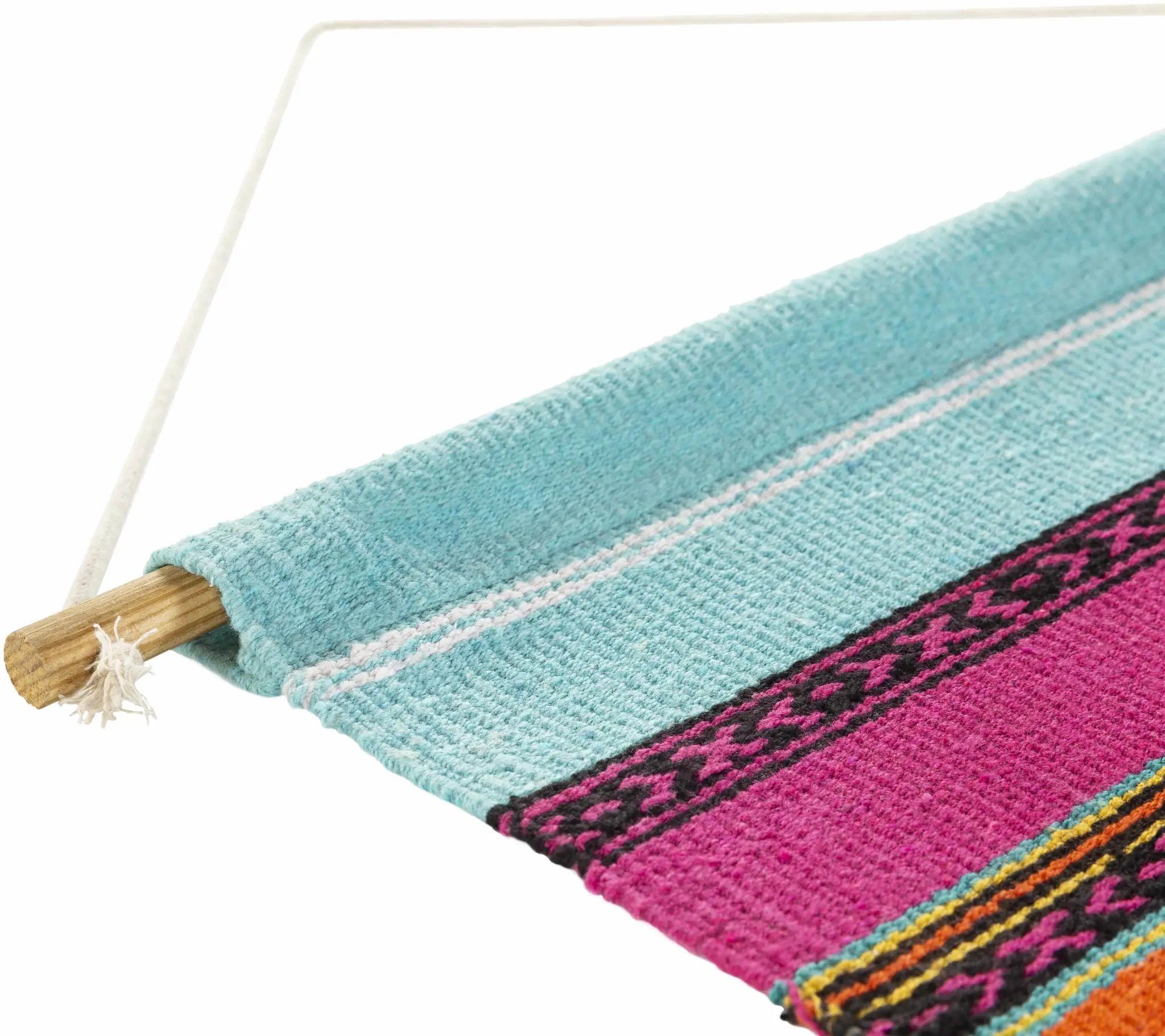 Wiri Multicolor Striped Tassel Wall Hanging - Clearance by Boutique Rugs