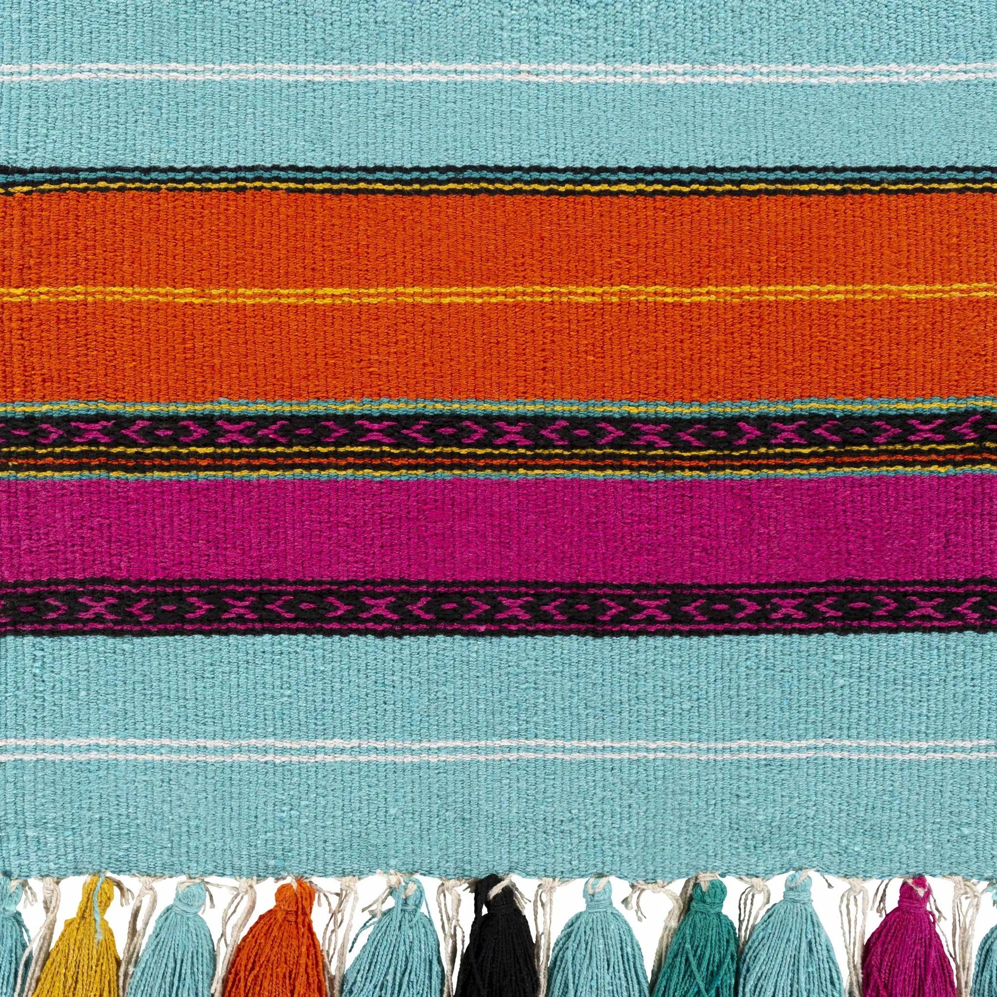 Wiri Multicolor Striped Tassel Wall Hanging - Clearance by Boutique Rugs