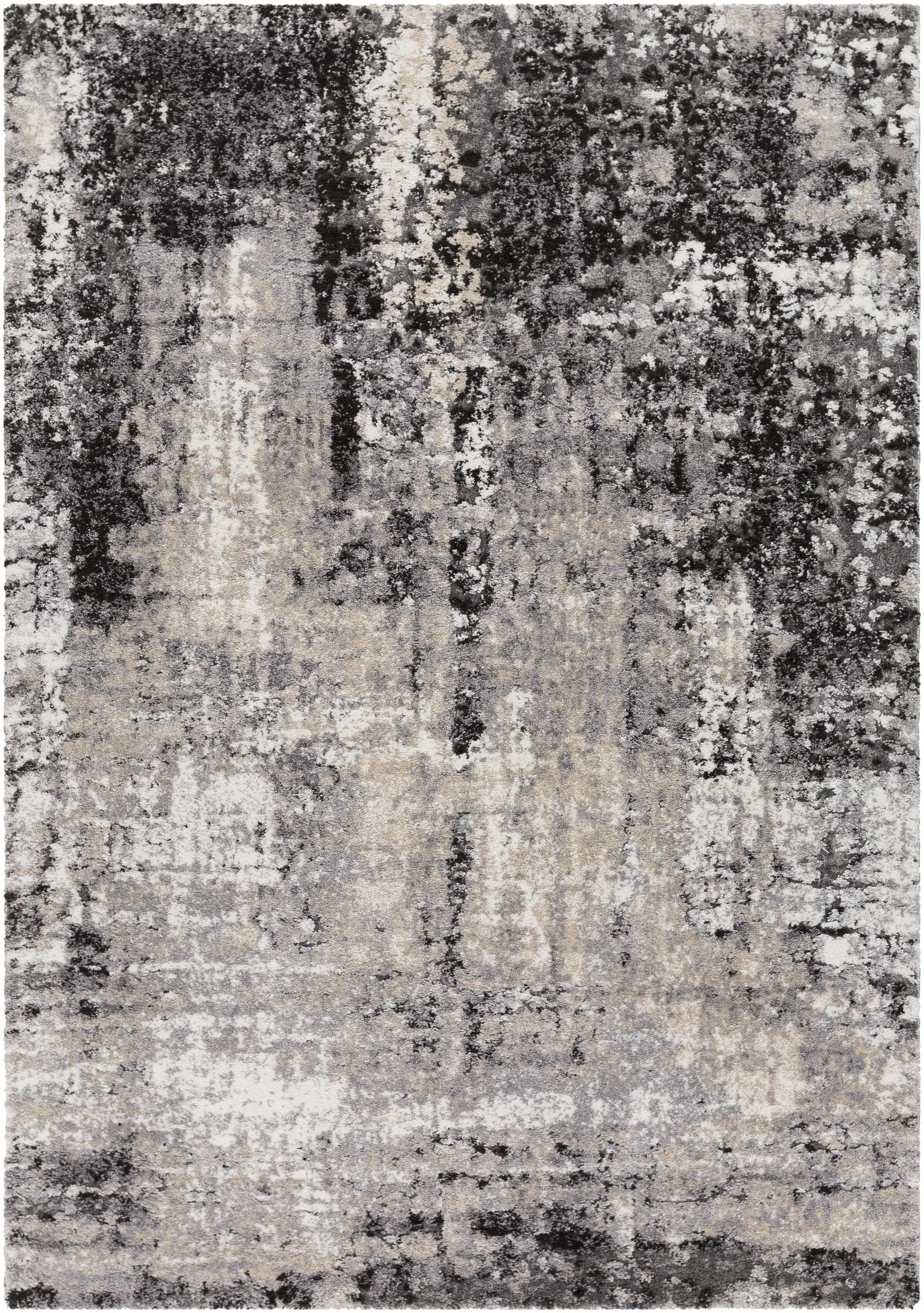 Witchford Abstract Charcoal Thick Rug by Boutique Rugs