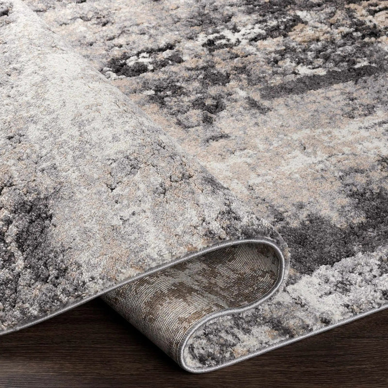 Witchford Abstract Charcoal Thick Rug by Boutique Rugs