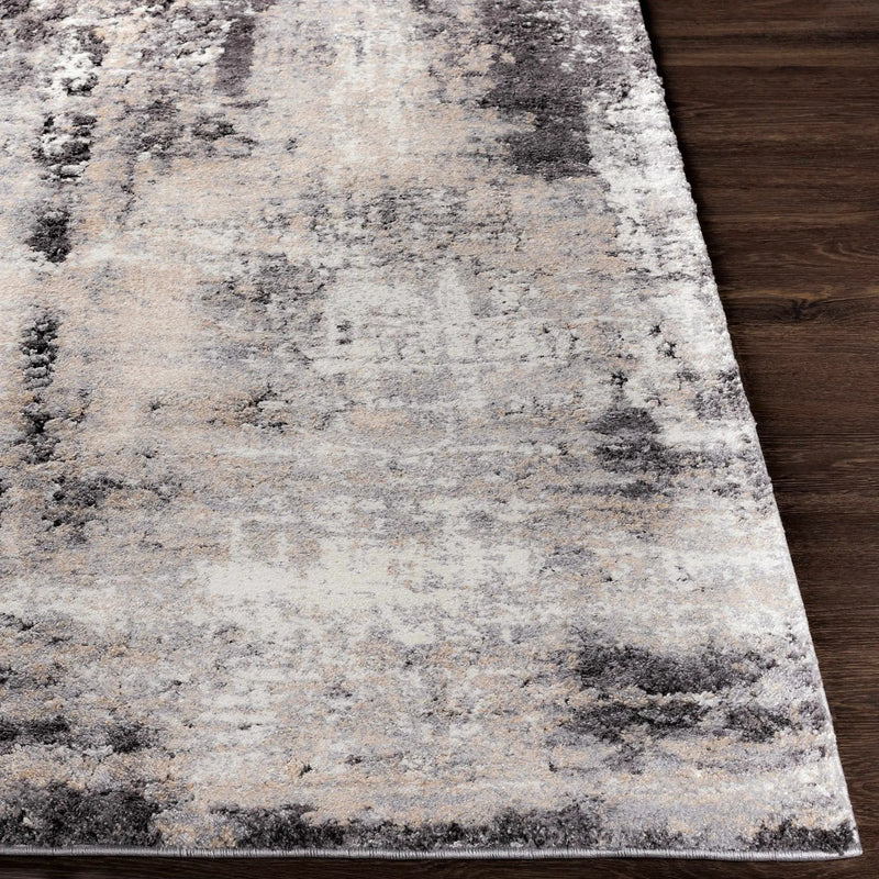 Witchford Abstract Charcoal Thick Rug by Boutique Rugs