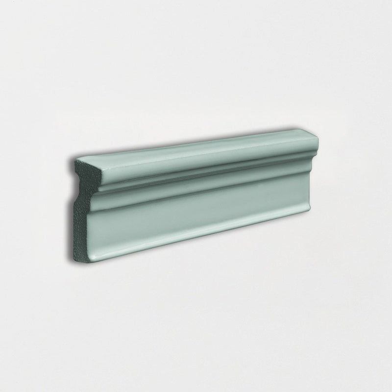 Sage Glossy Ogee Trim Ceramic Moldings 2x6 Ceramic Glossy 2x6 Moldings