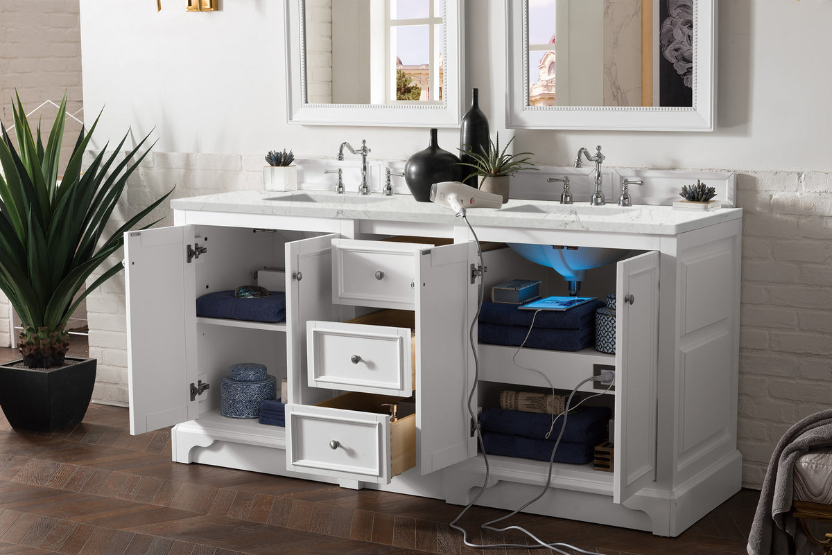 James Martin De Soto 72" Double Bathroom Vanity, Bright White, view 29