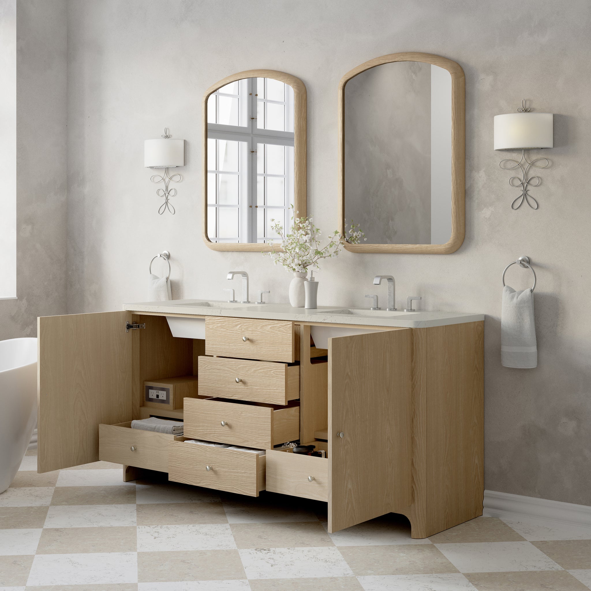 James Martin Gracyn 72" Double Bathroom Vanity, Coastal Driftwood by James Martin