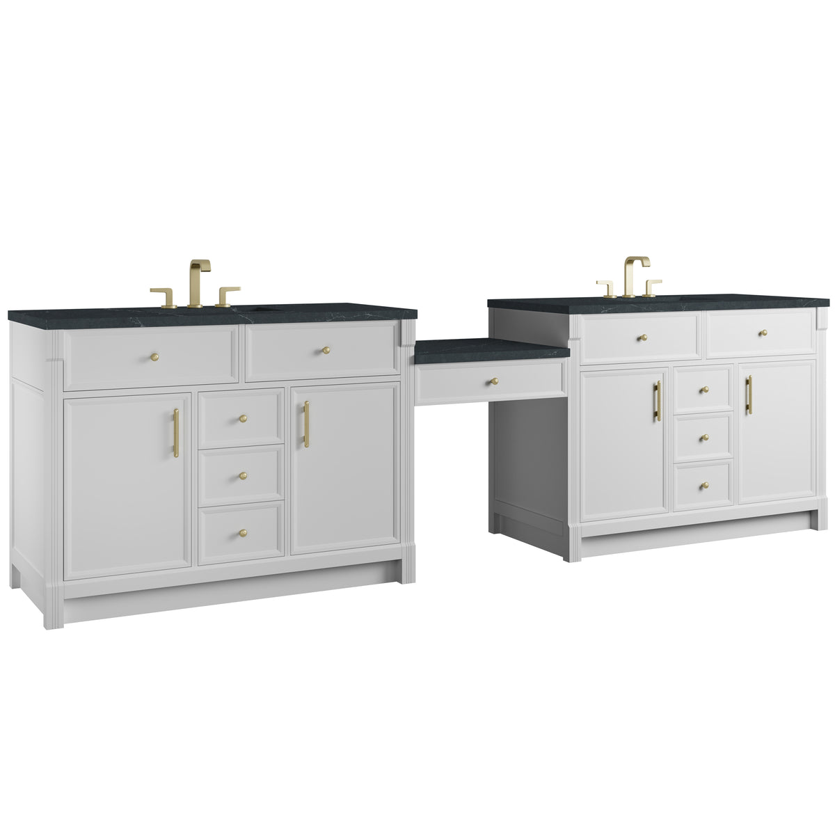 James Martin Bellshire 120" Double Bathroom Vanity, Bright White, view 34
