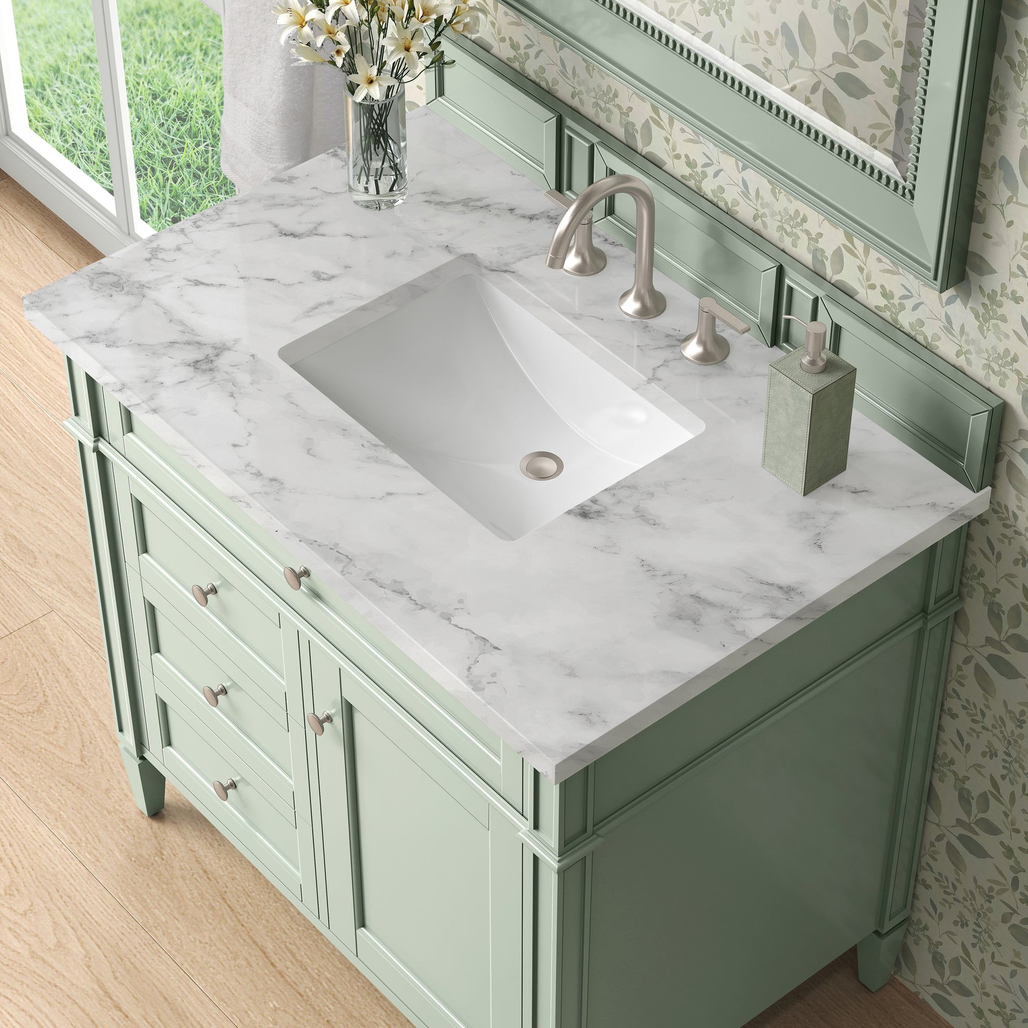 James Martin Brittany 36" Single Bathroom Vanity, Sage Green, view 27