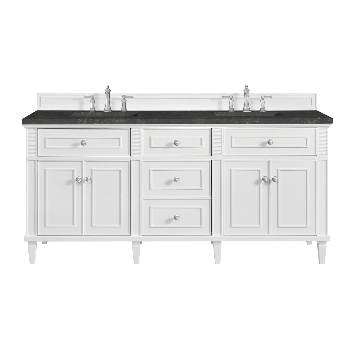 James Martin Lorelai 72" Double Bathroom Vanity, Bright White by James Martin