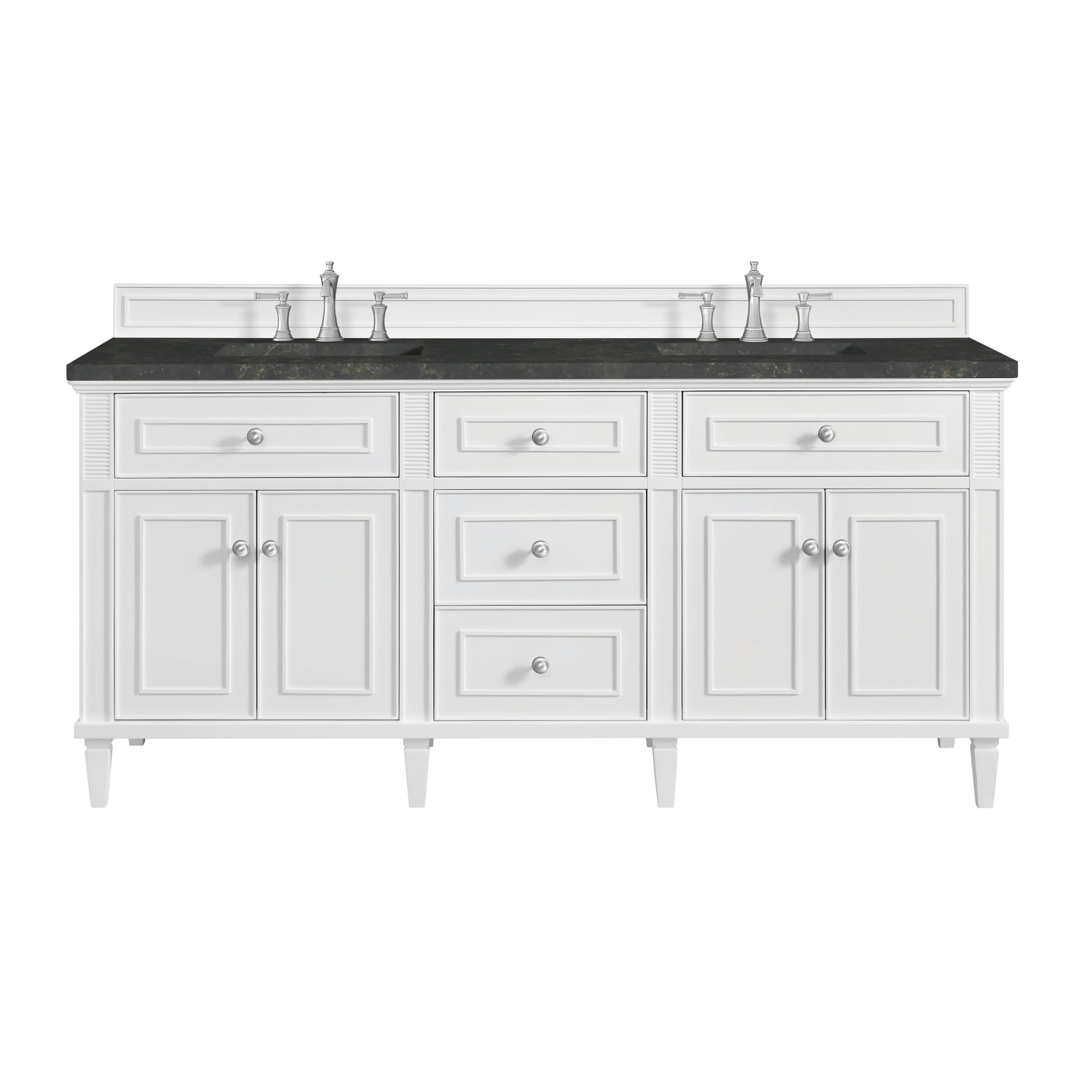 James Martin Lorelai 72" Double Bathroom Vanity, Bright White by James Martin