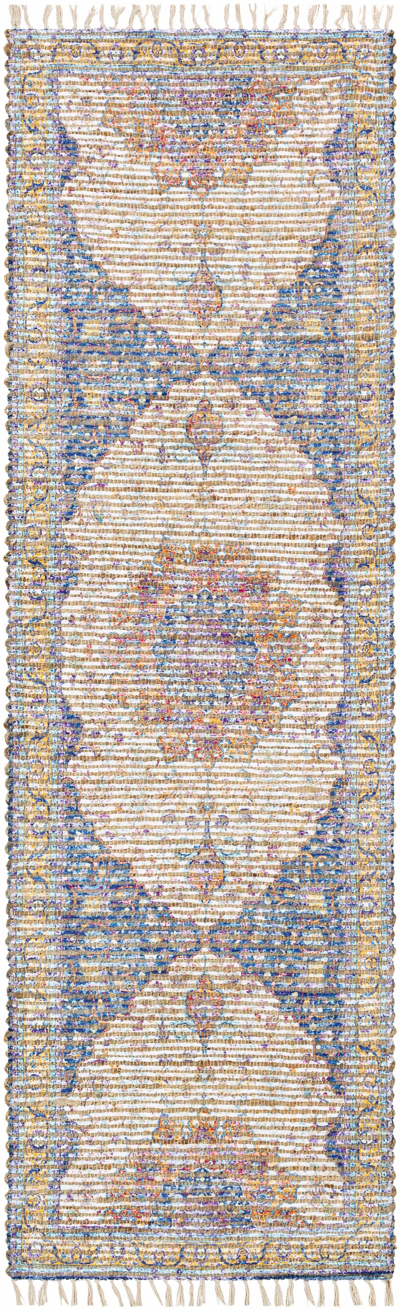 Wallburg Hand Woven Colorful Tassel Rug - Clearance by Boutique Rugs