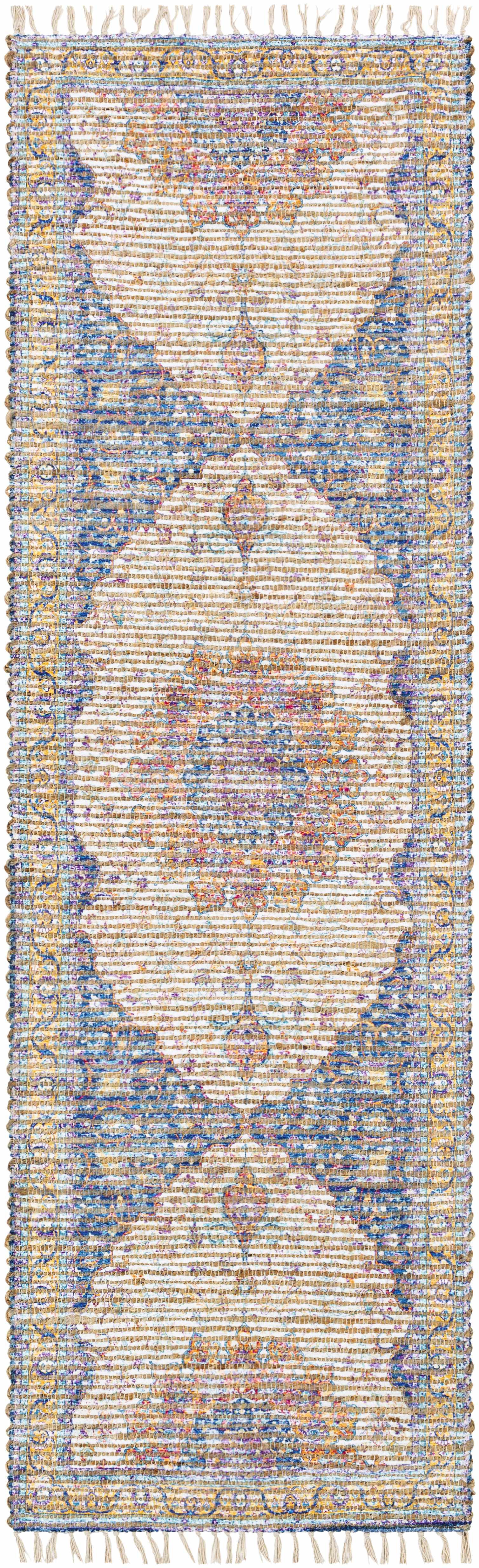 Wallburg Hand Woven Colorful Tassel Rug - Clearance by Boutique Rugs