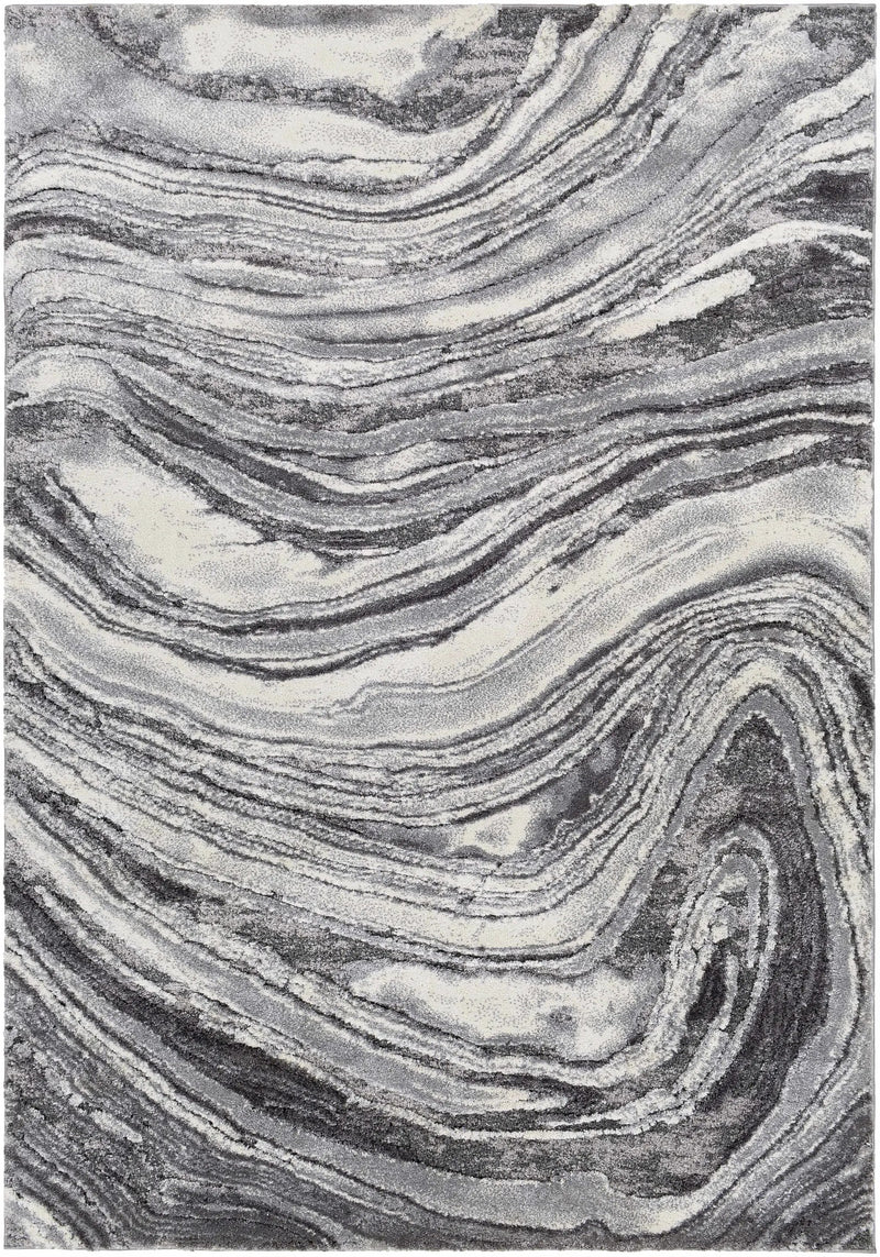 Walloon Gray Marble Thick Rug - Clearance by Boutique Rugs