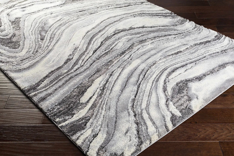 Walloon Gray Marble Thick Rug - Clearance by Boutique Rugs