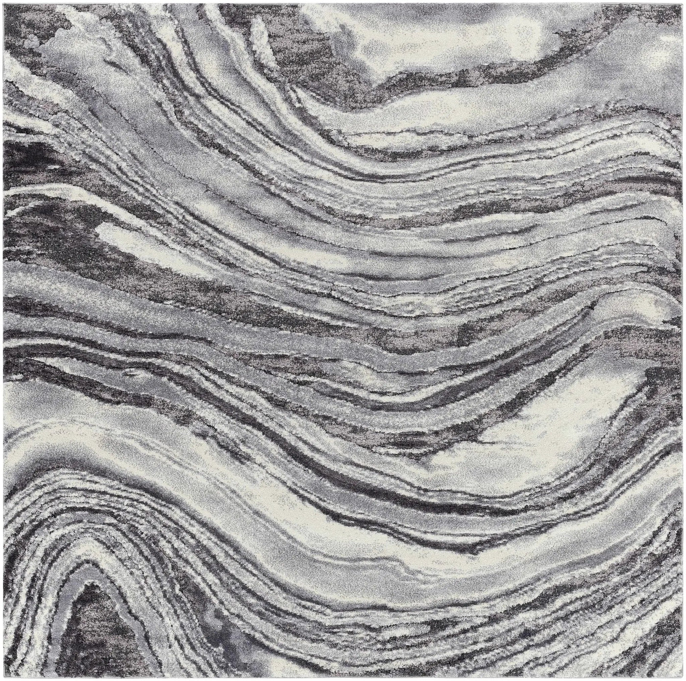Walloon Gray Marble Thick Rug - Clearance by Boutique Rugs