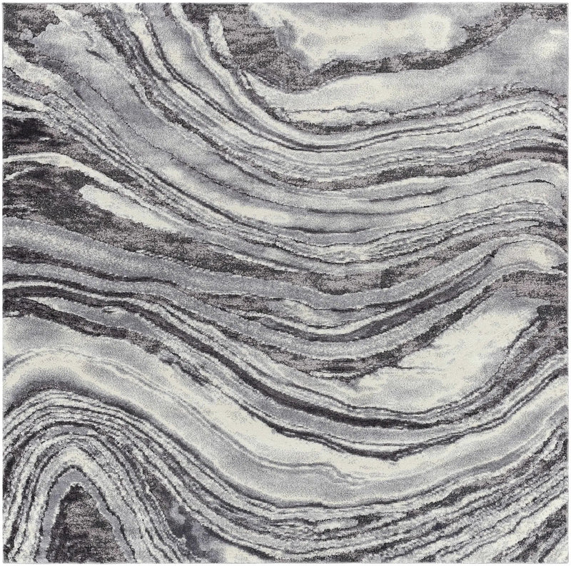 Walloon Gray Marble Thick Rug - Clearance by Boutique Rugs