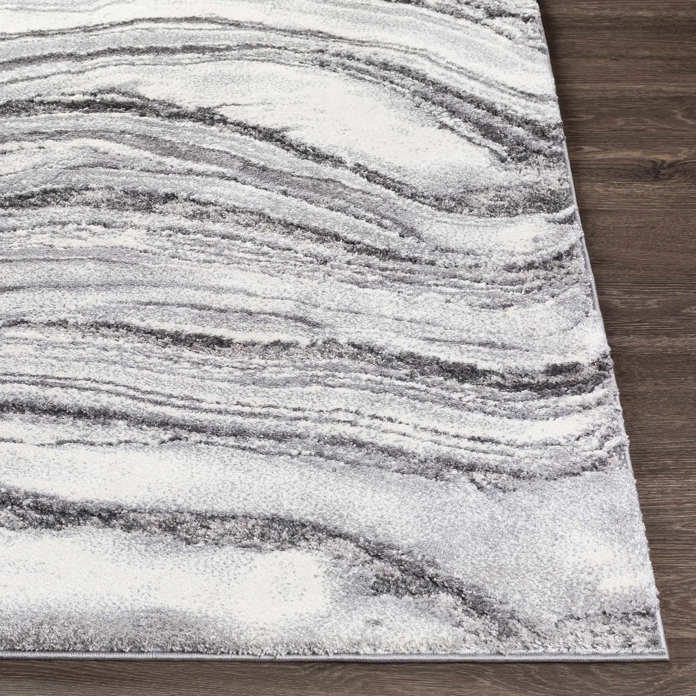 Walloon Gray Marble Thick Rug - Clearance by Boutique Rugs