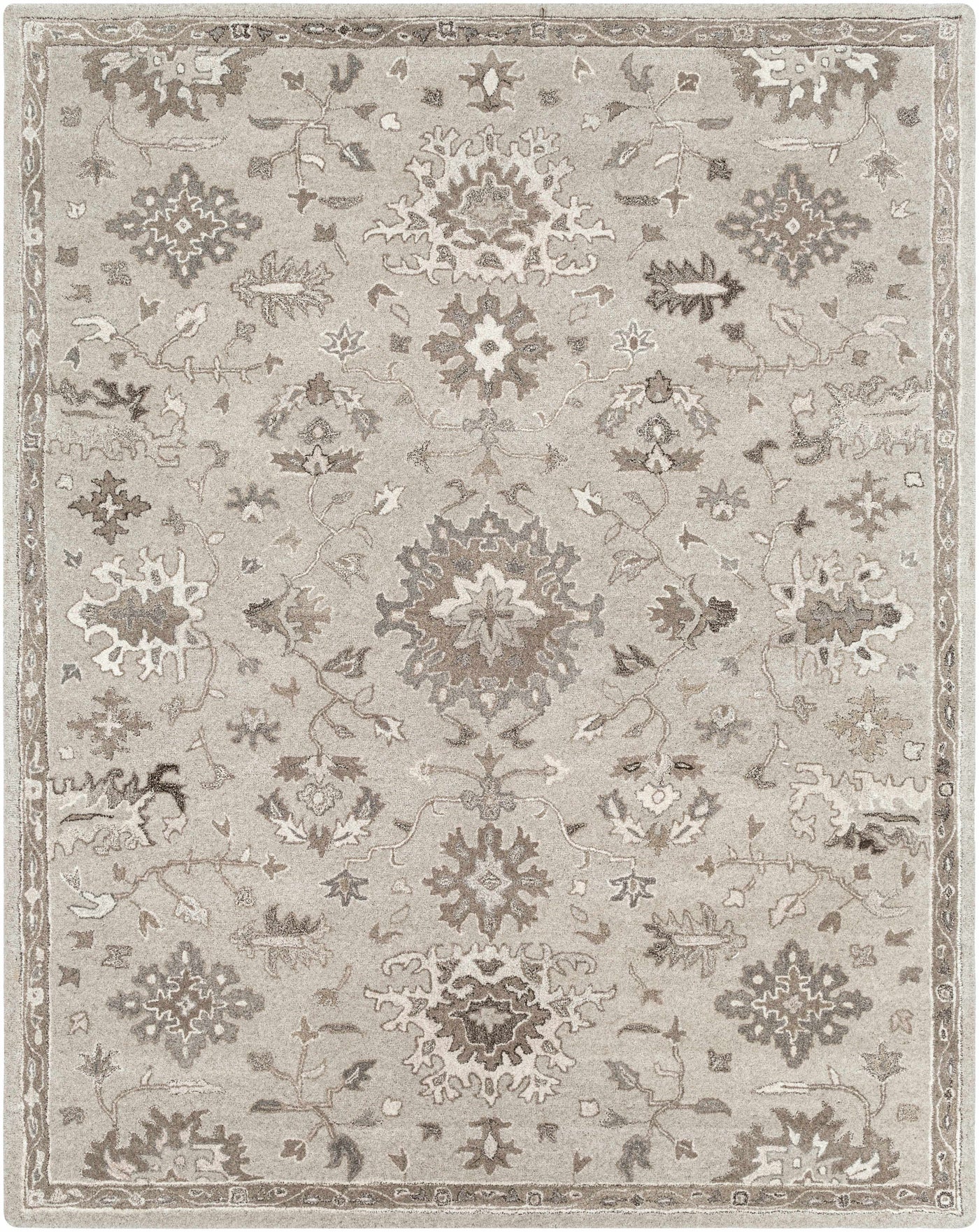 Willimantic Beige Thick Wool Rug by Boutique Rugs