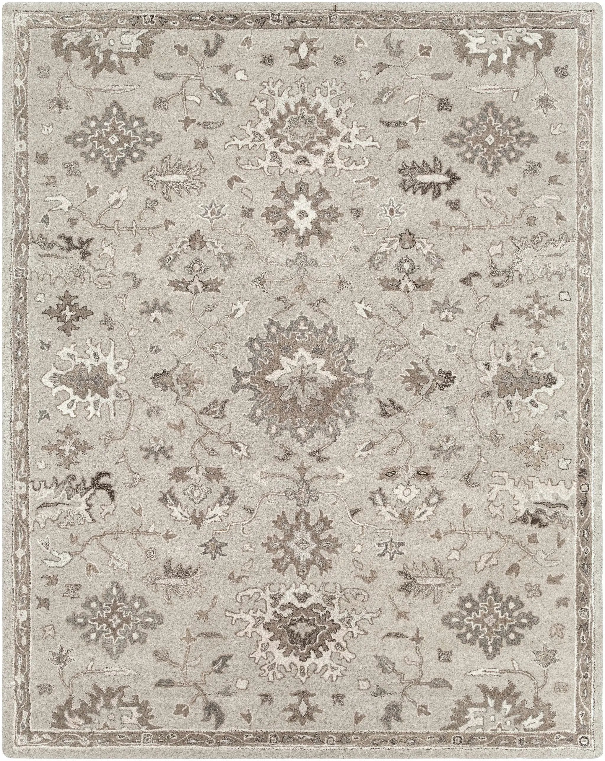 Willimantic Beige Thick Wool Rug by Boutique Rugs